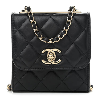 Chanel Lambskin Quilted Mini Trendy CC Chain Wallet Black 1 of 13