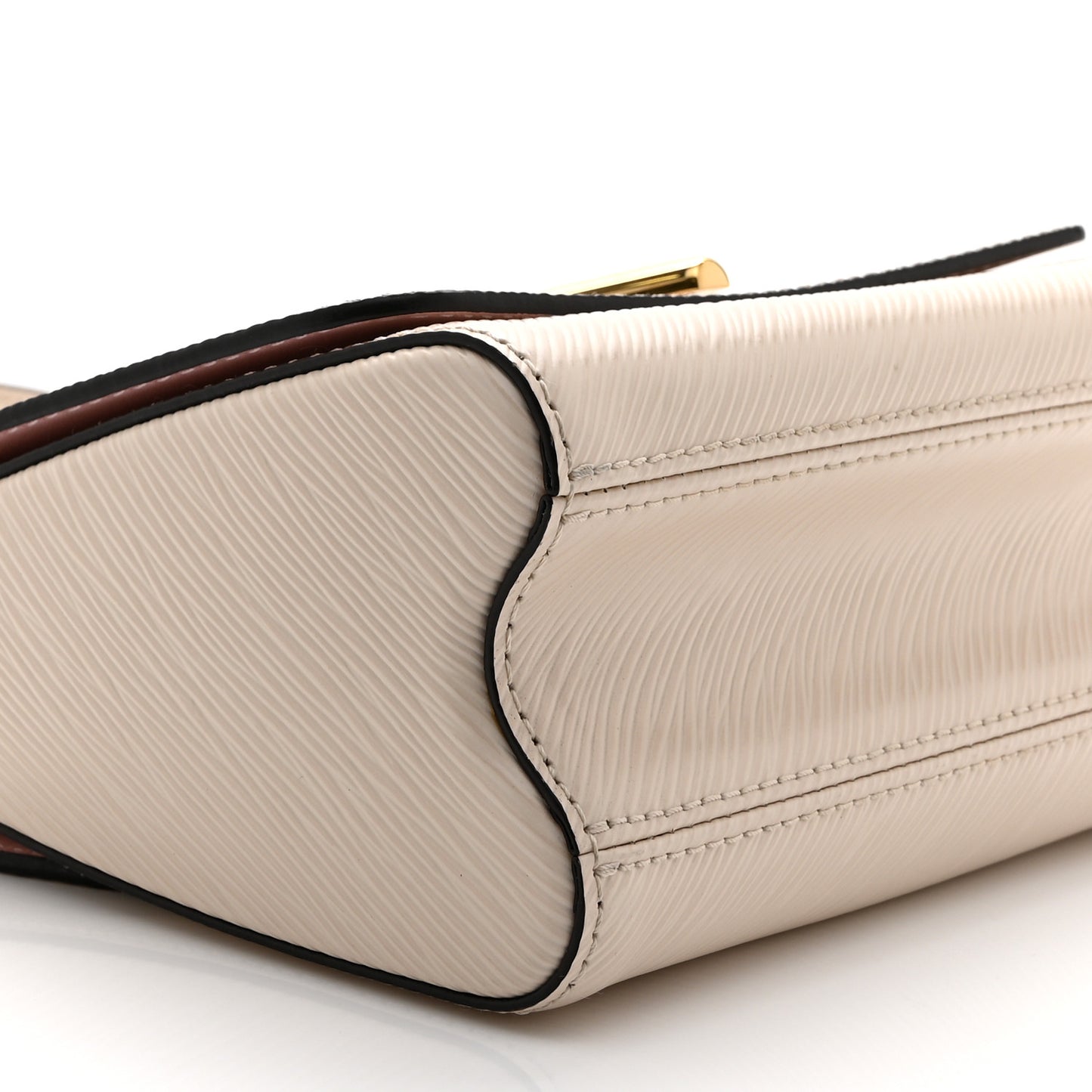 Epi Twist Bi-Color Chain Shoulder Bag PM Quartz White