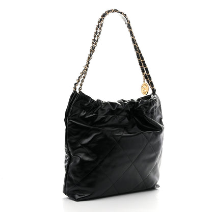 Chanel Shiny Calfskin Quilted Small Chanel 22 Black 4 of 12