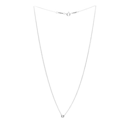 Tiffany Sterling Silver Diamond .05ct Elsa Peretti Diamonds by the Yard Pendant Necklace 3 of 8