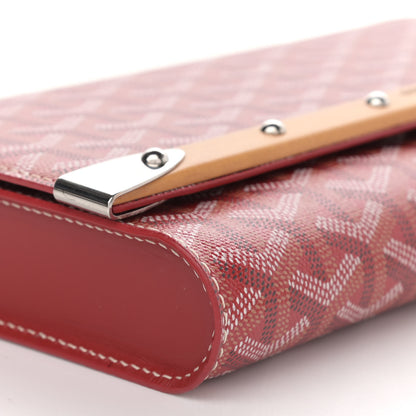 Goyard Goyardine Monte Carlo Bois Clutch With Strap Red 9 of 10
