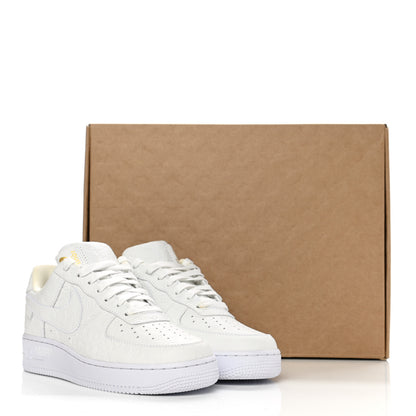 Louis Vuitton X NIKE AIR FORCE 1 Calfskin Monogram Mens Low Top Sneakers 7 White 10 of 10