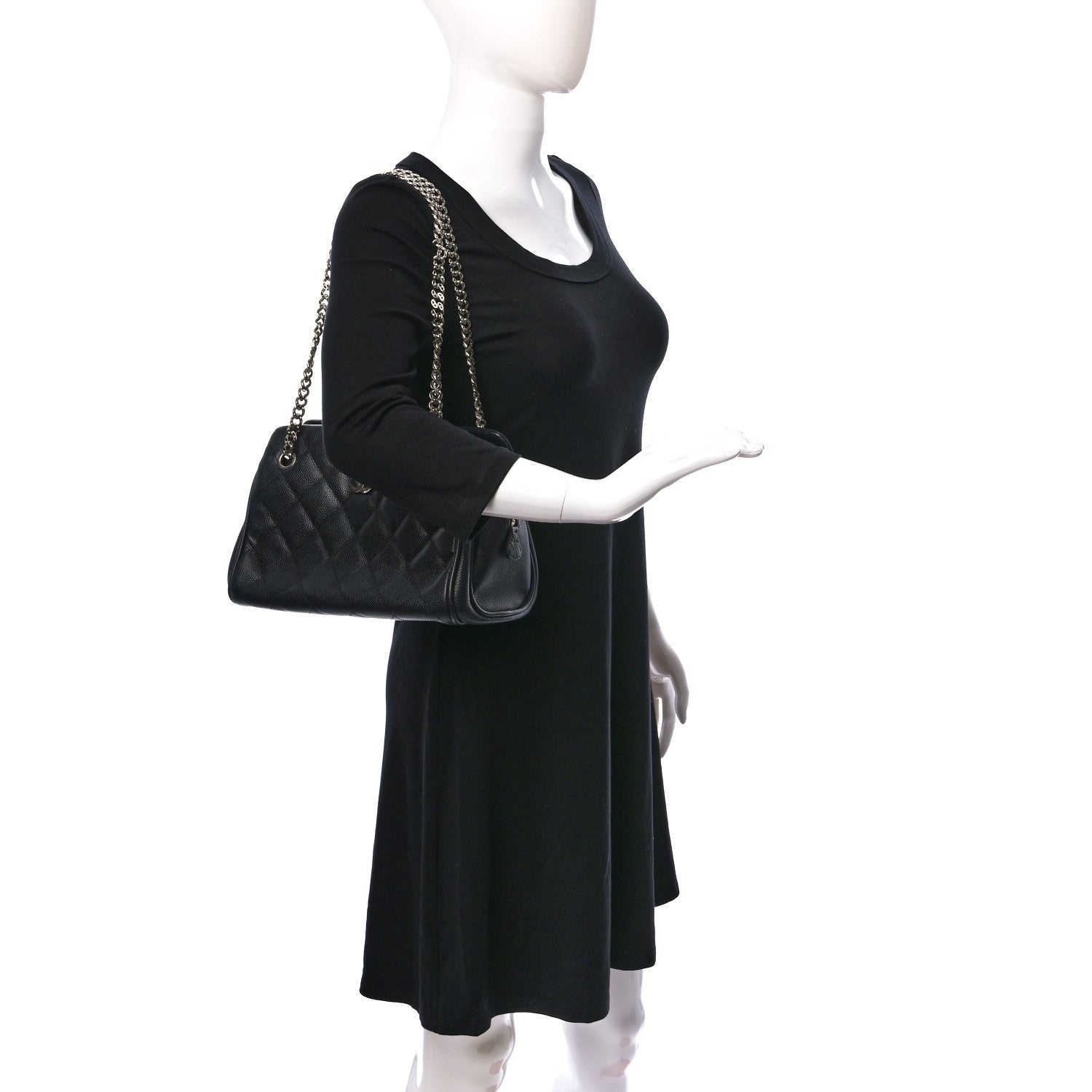 Chanel Caviar Quilted Bijoux Chain Shopping Tote Black 2 of 9