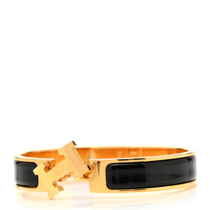 Hermes Enamel Narrow Clic Clac H Bracelet GM Black 5 of 6