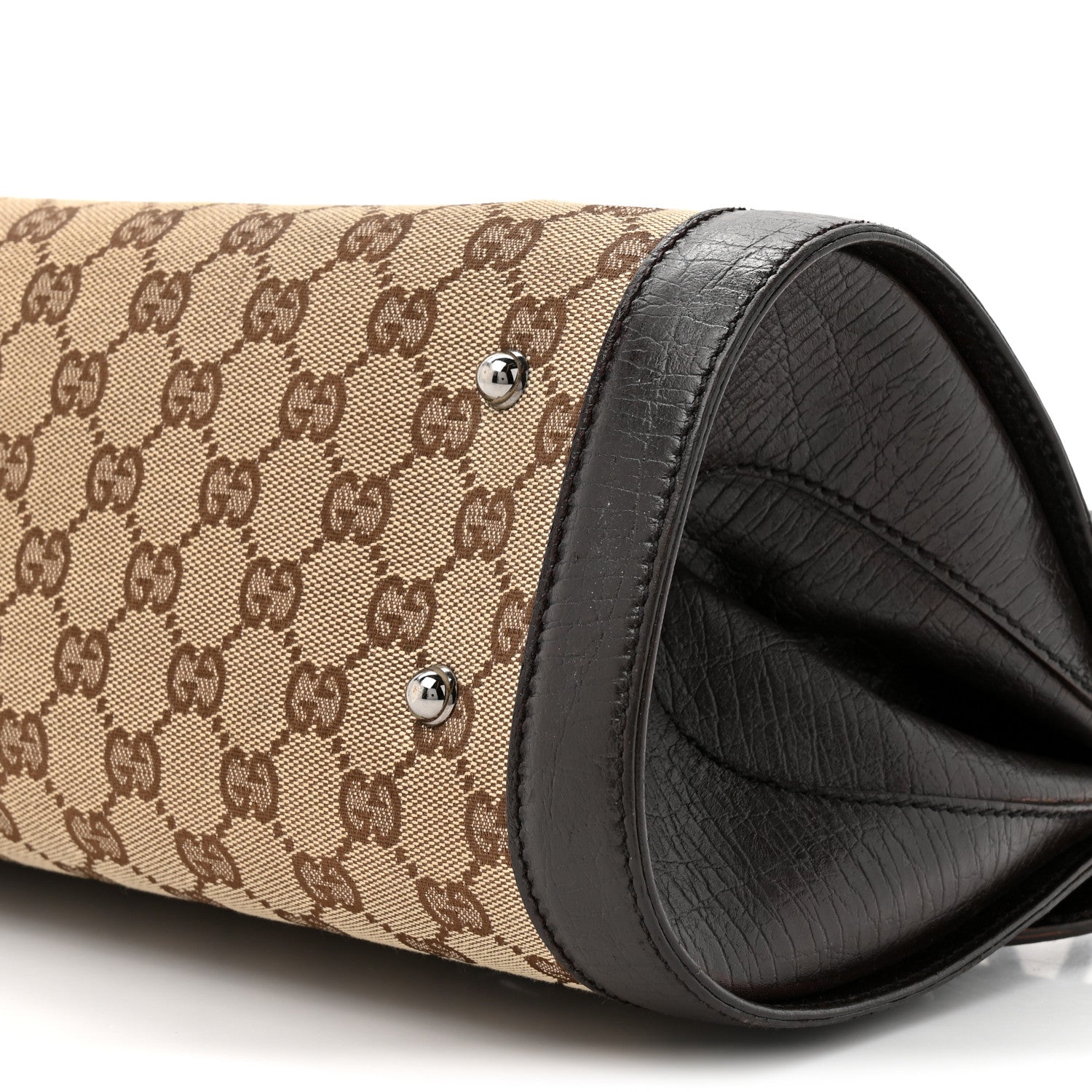 Gucci Monogram Bamboo Bullet Bag Dark Brown 9 of 13