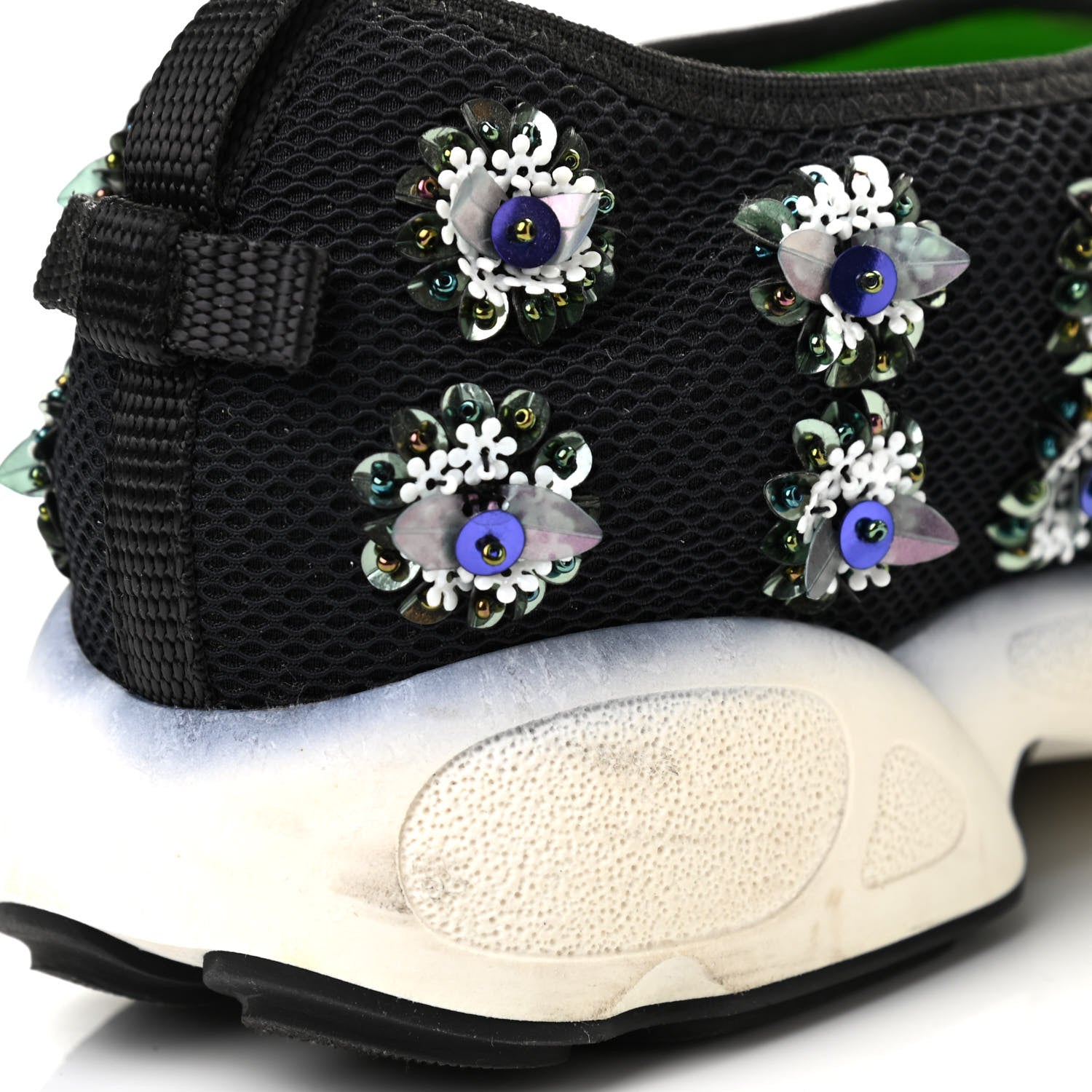 Christian Dior Technical Canvas Embellished Dior Fusion Sneakers 38.5 Black 10 of 10