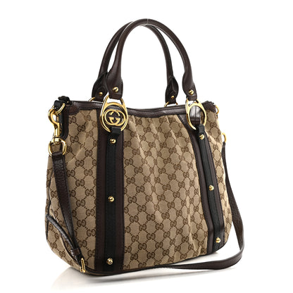 Gucci Monogram Interlocking G Tote Dark Brown 2 of 7