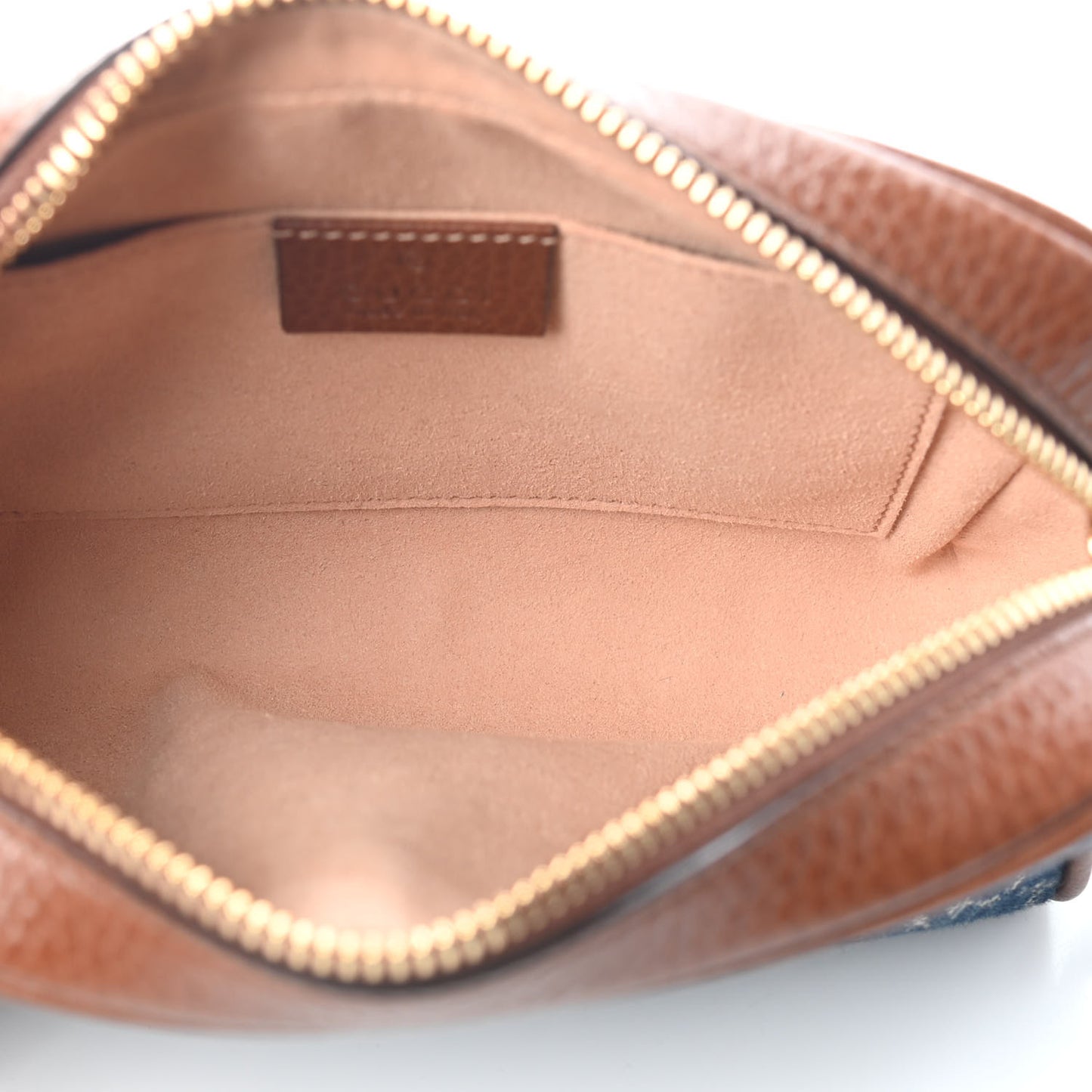 New Denim GG Monogram Dollar Calfskin Mini Ophidia Shoulder Bag Blue Tea Cuir Epilog