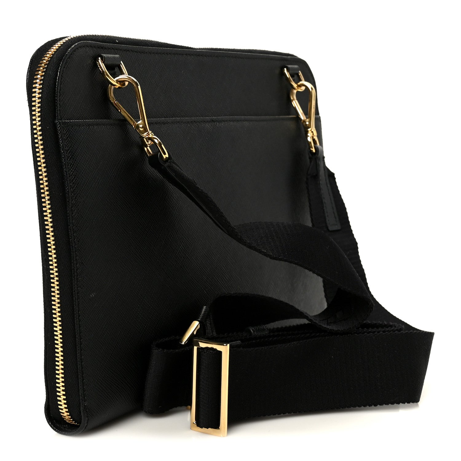 Prada Saffiano Crossbody Bag Black 3 of 9