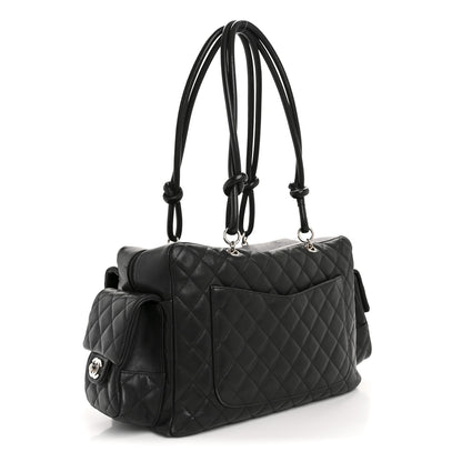 Chanel Calfskin Quilted Large Cambon Multipocket Reporter Black 3 of 15