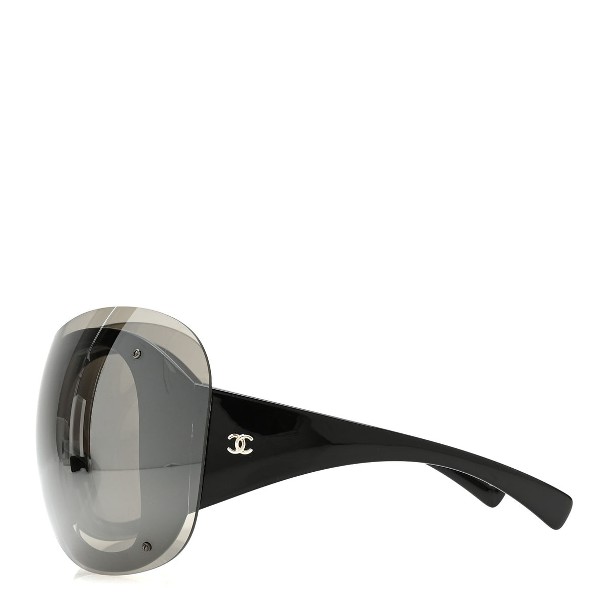 Acetate Mirror Shield Sunglasses 71236 Black