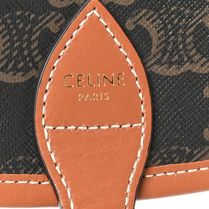 Celine Triomphe Canvas Medium Folco Bag Tan 6 of 9