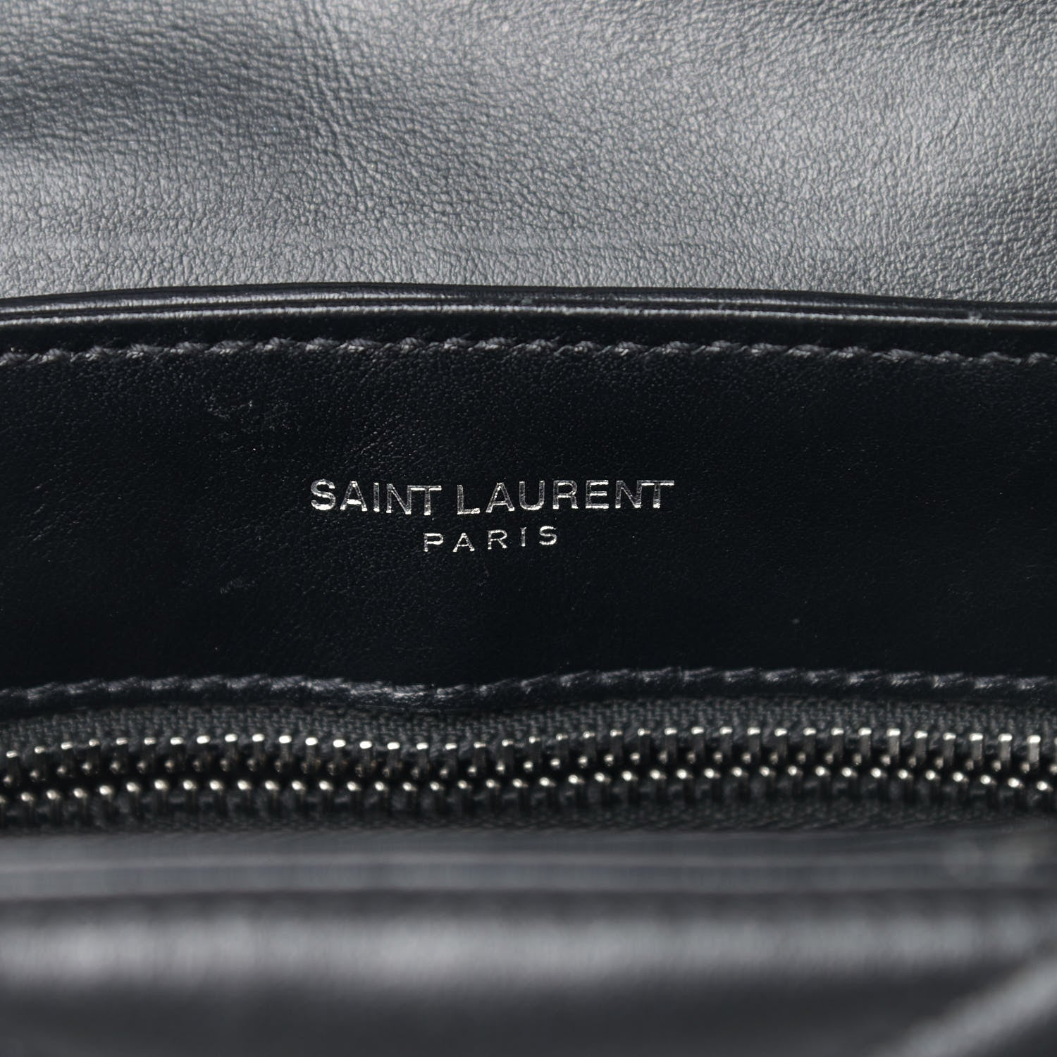 Saint Laurent Calfskin Y Quilted Monogram Toy Loulou Crossbody Bag Black 7 of 10