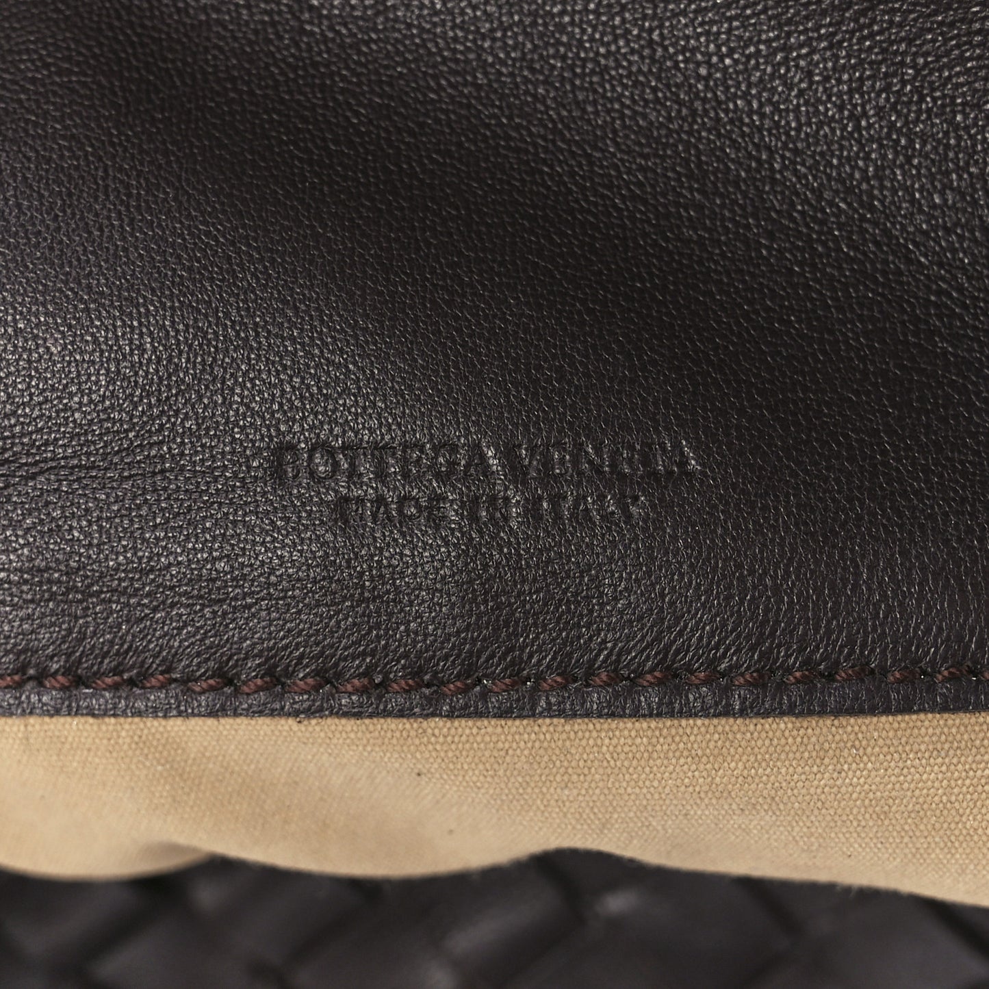 Nappa Intrecciato Flap Clutch Ebano
