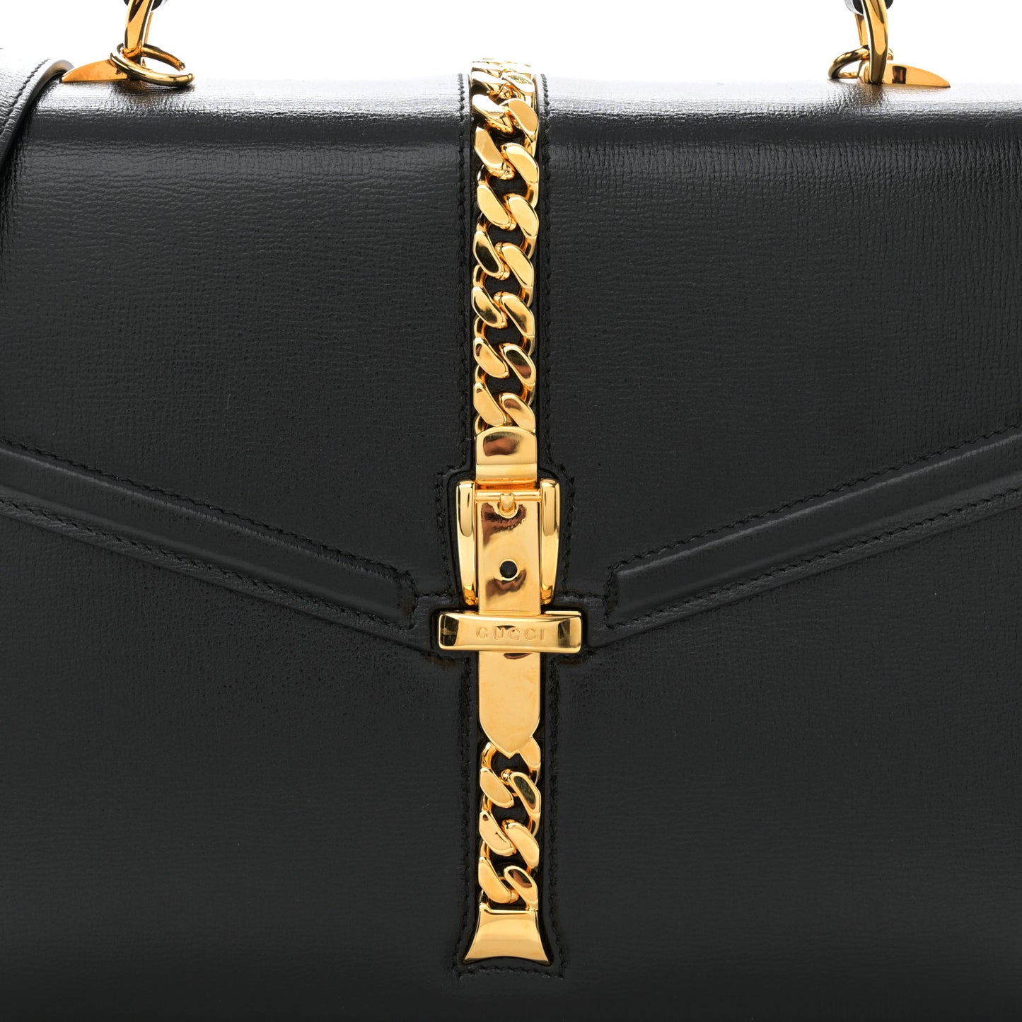 Azalea Calfskin Small Black Sylvie 1969 Top Handle Bag Black