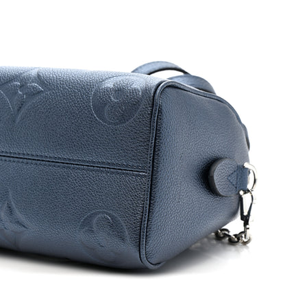 Louis Vuitton Metallic Empreinte Monogram Giant Speedy Bandouliere 20 Navy Nacre 10 of 11