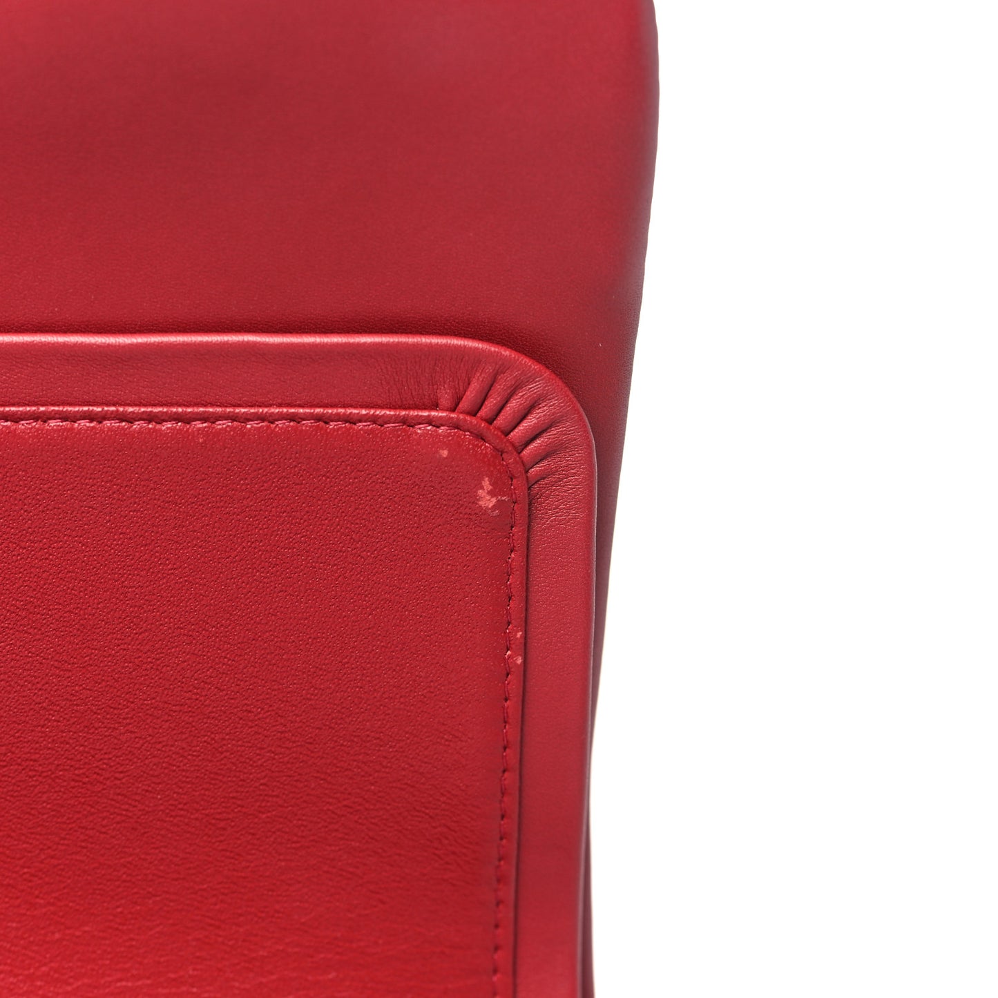 Patent Quilted Jumbo Double Flap Red