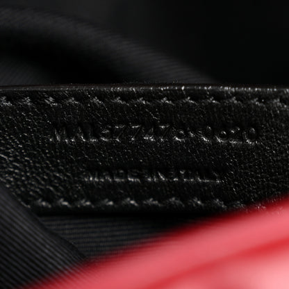 Saint Laurent Lambskin Quilted Small Loulou Puffer Monogram Chain Satchel Opyum Red 7 of 11