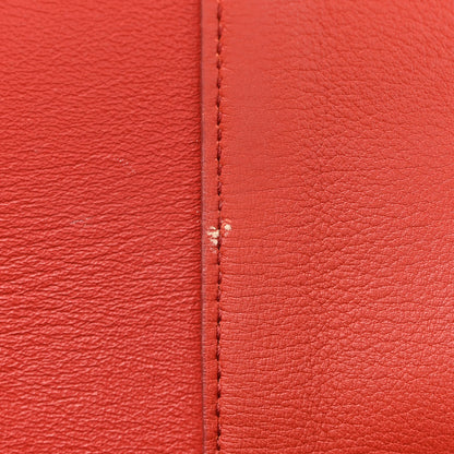 Celine Shiny Smooth Calfskin Medium Frame Shoulder Bag Red Tan 11 of 13