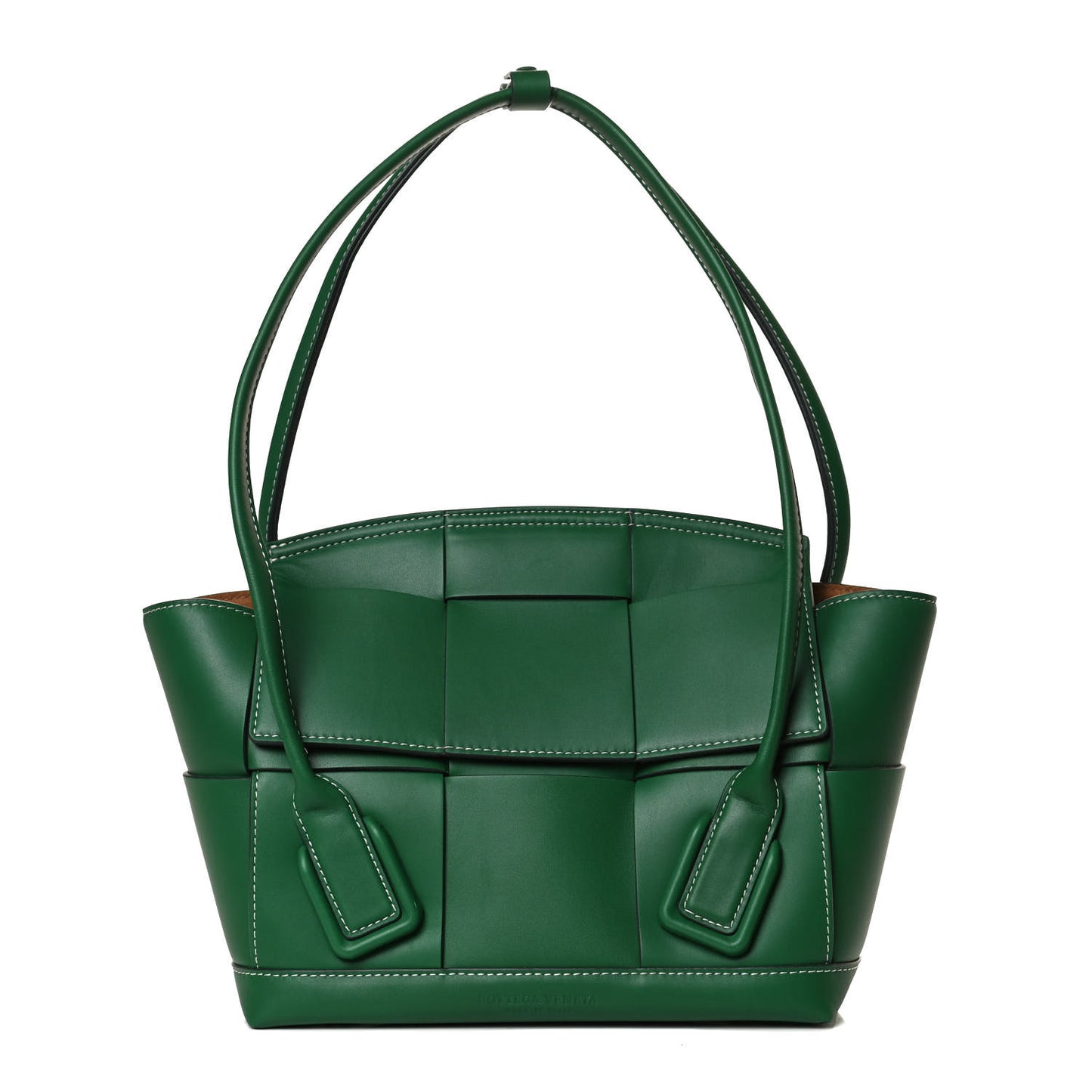 French Calfskin Maxi Intrecciato Arco 33 Racing Green