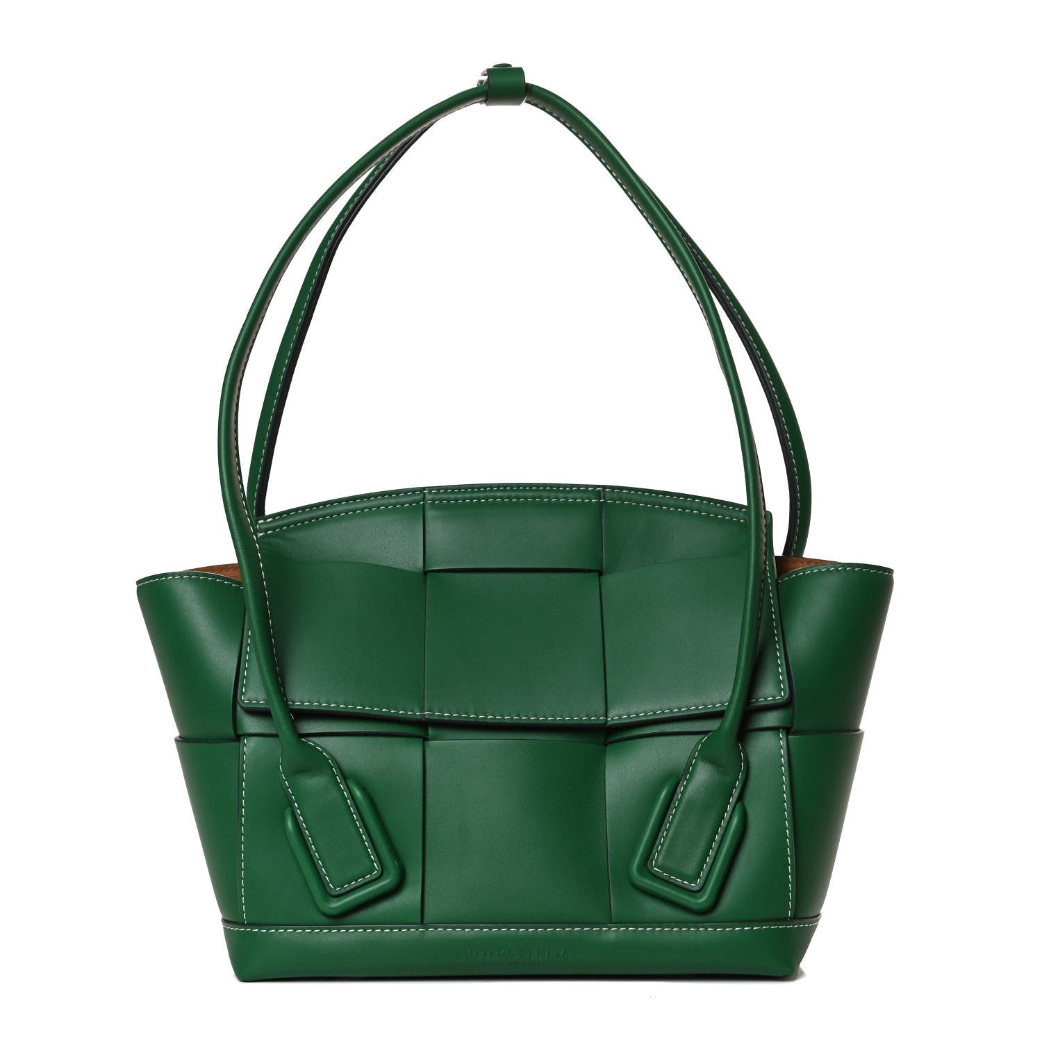 Bottega Veneta French Calfskin Maxi Intrecciato Arco 33 Racing Green 1 of 16