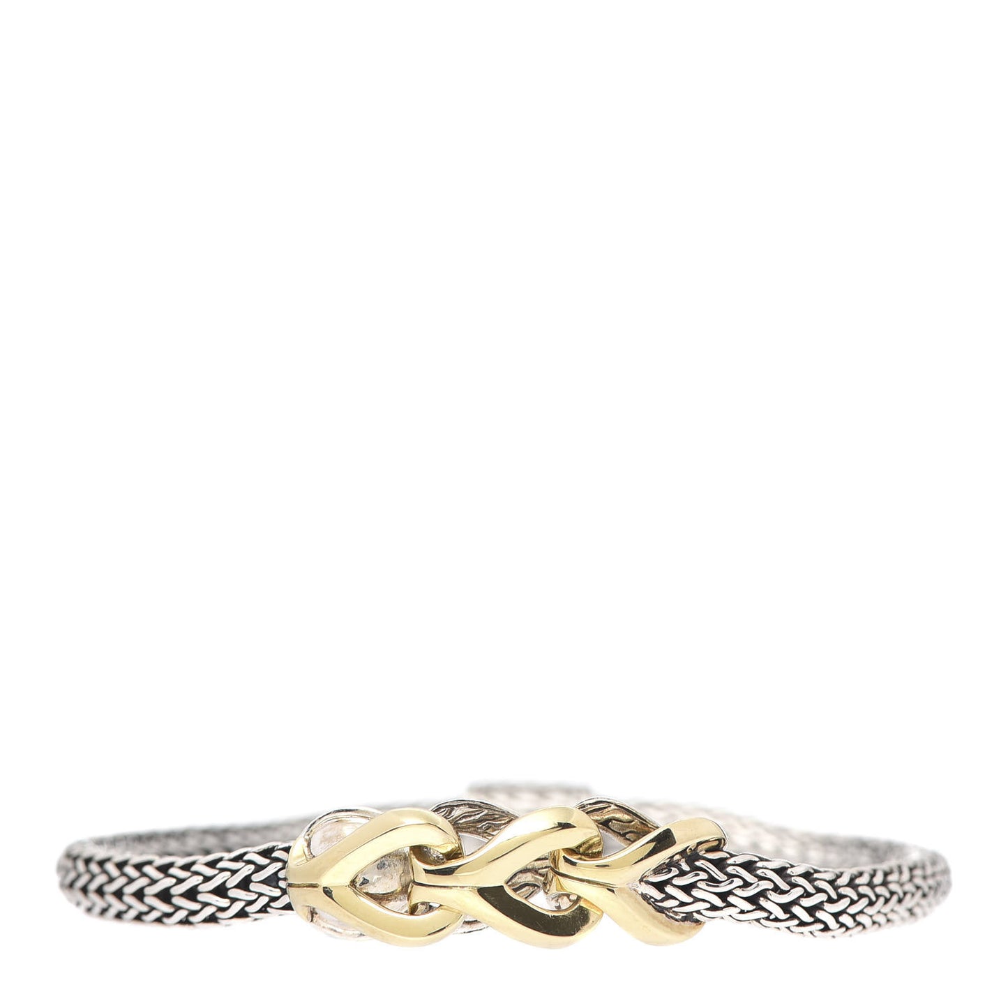 Sterling Silver 18K Yellow Gold Reversible Asli Classic Chain Clasp Bracelet