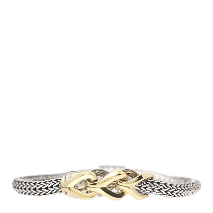 John Hardy Sterling Silver 18K Yellow Gold Reversible Asli Classic Chain Clasp Bracelet 1 of 6