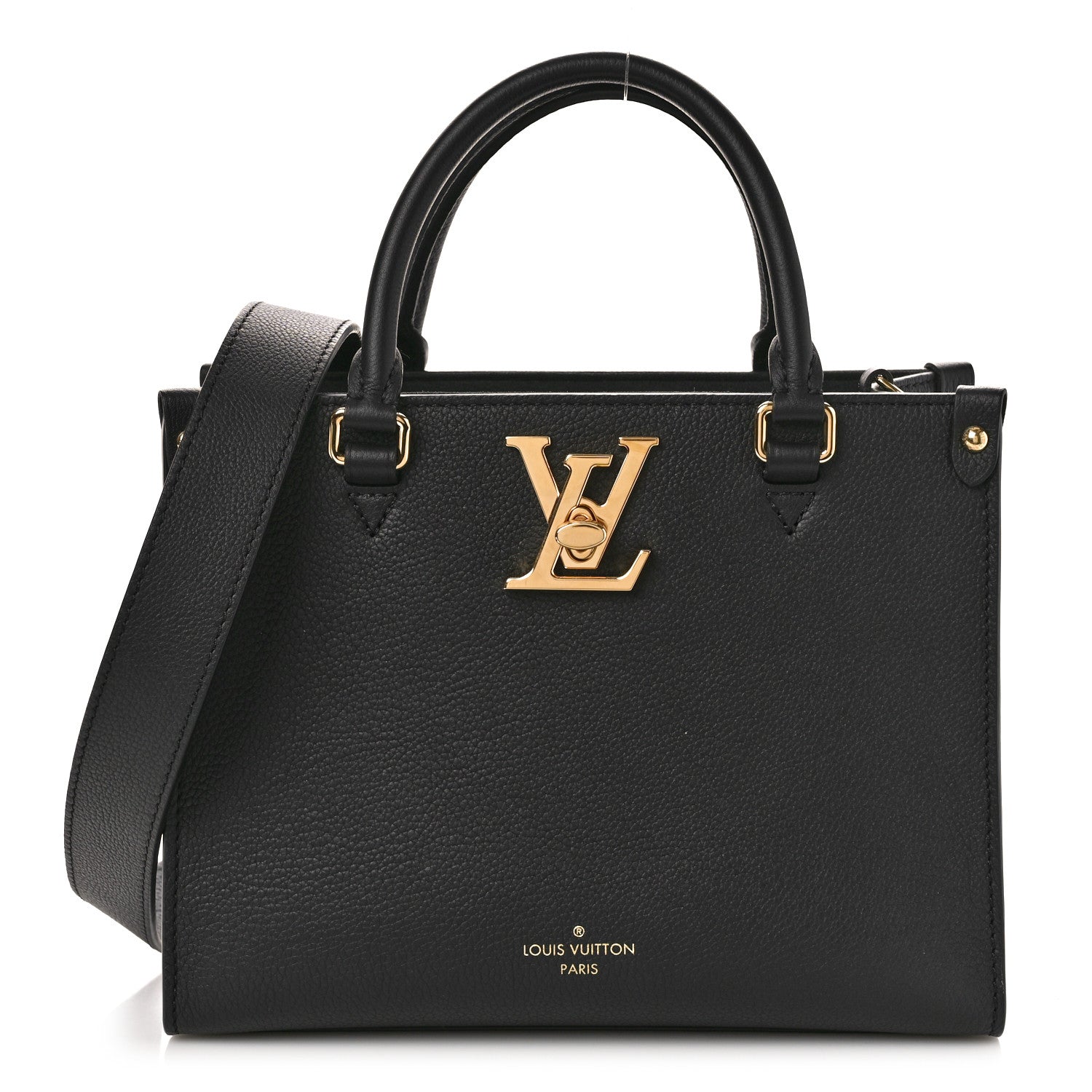 Louis Vuitton Calfskin Lock & Go Tote Black 1 of 11