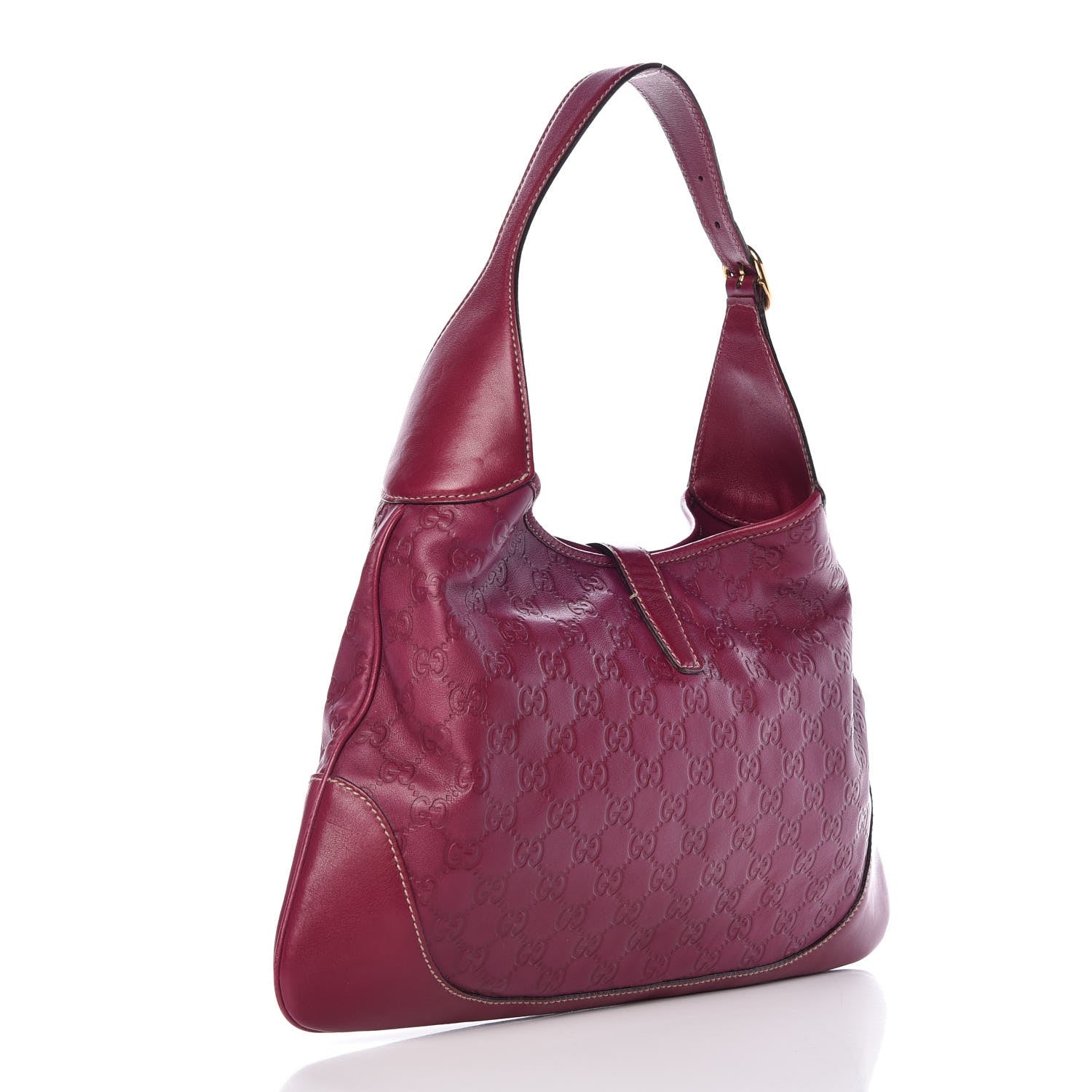 Gucci Guccissima Medium Jackie O Bouvier Hobo Purple 3 of 7