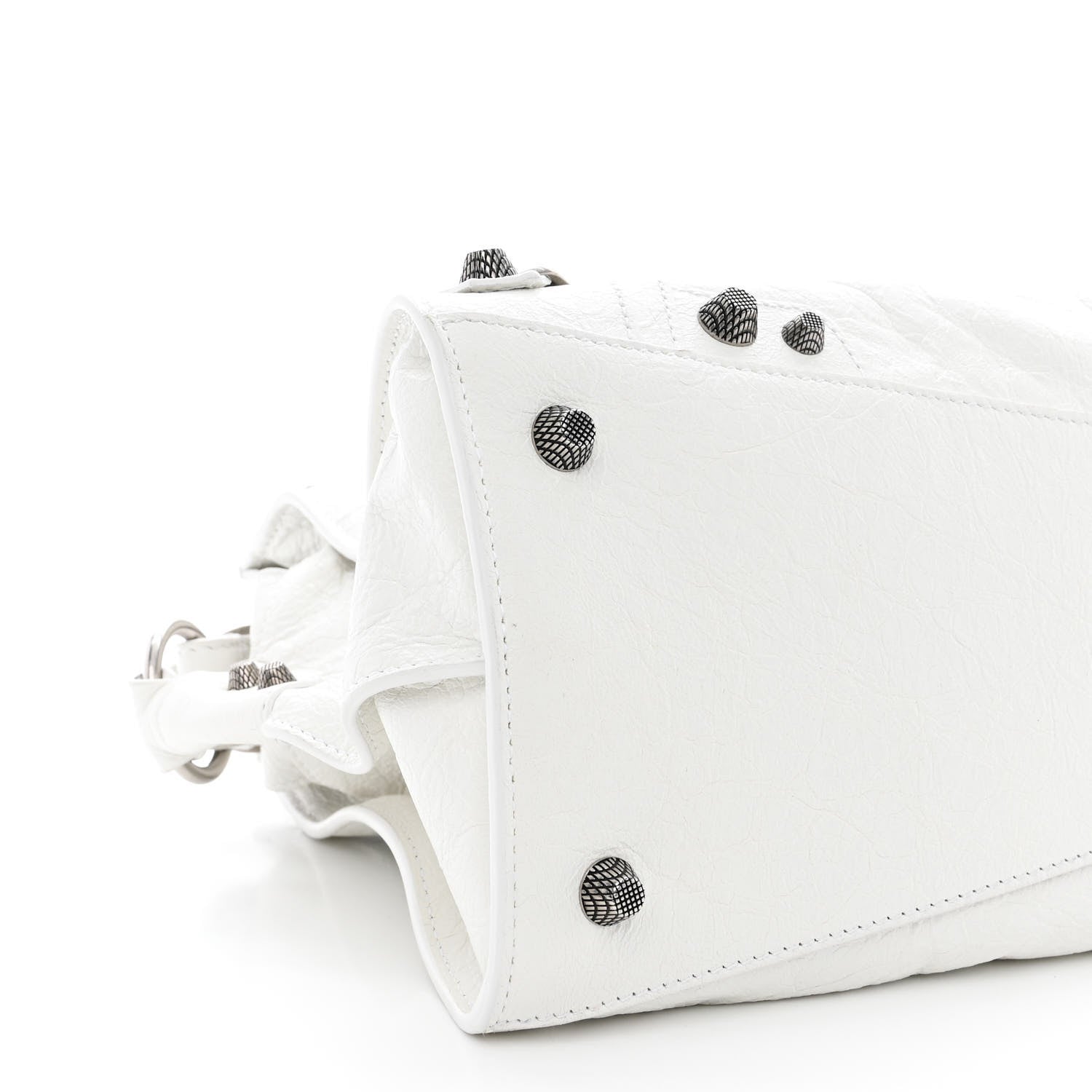 Balenciaga Agneau Arena Small Neo Cagole City Handbag Optic White 10 of 11