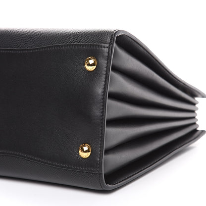 Prada Saffiano City Calfskin Medium Bibliothèque Top Handle Black 8 of 8