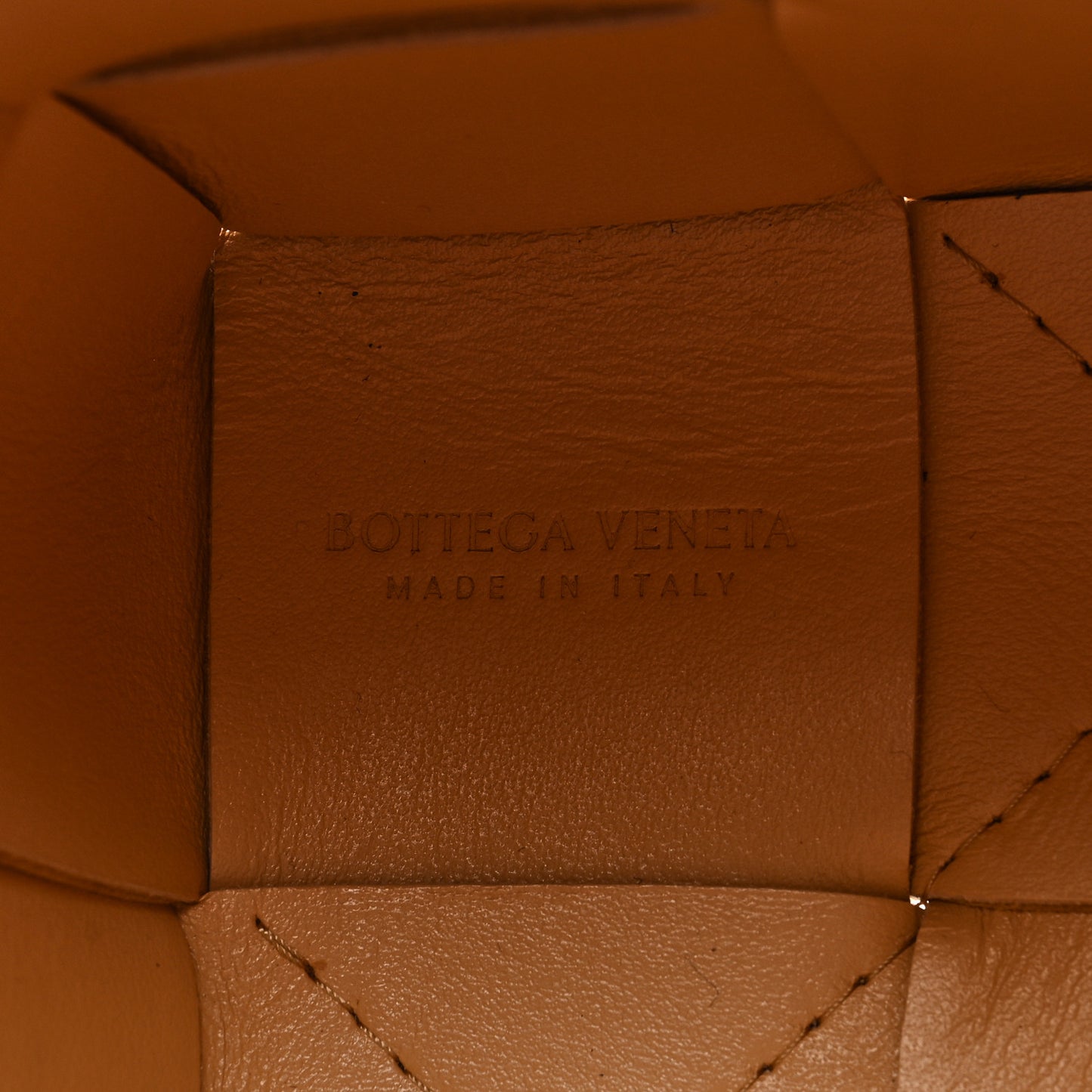 Nappa Maxi Intrecciato Mini Cassette Bucket Bag Almond