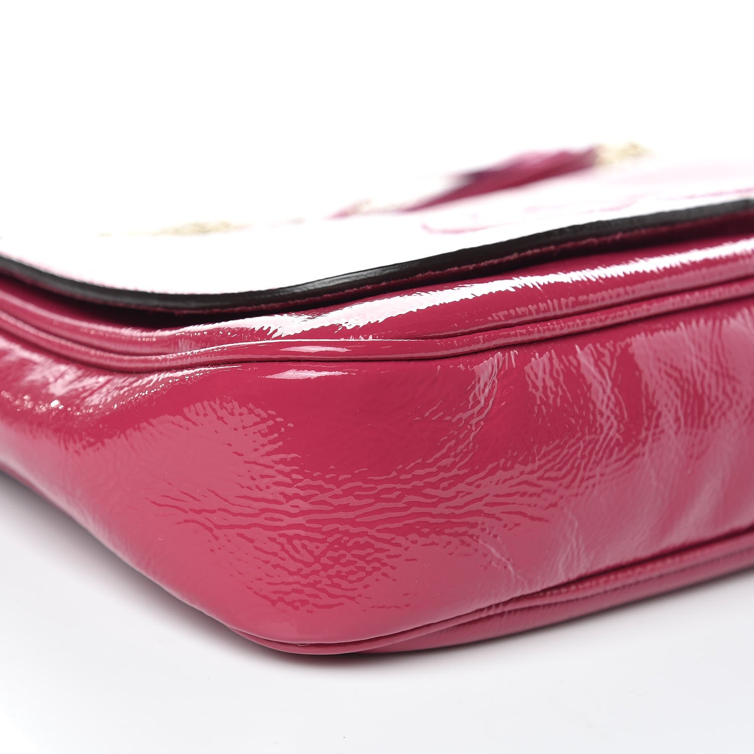 Gucci Patent Medium Soho Flap Crossbody Bright Bougainvillea 10 of 11