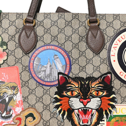 Gucci Soft GG Supreme Monogram Courrier Medium Crossbody Tote Beige New Acero 8 of 10