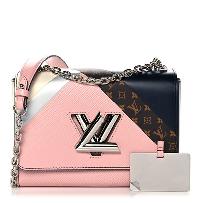 Louis Vuitton Epi Monogram Tape Twist Shoulder Bag MM Rose White 1 of 13