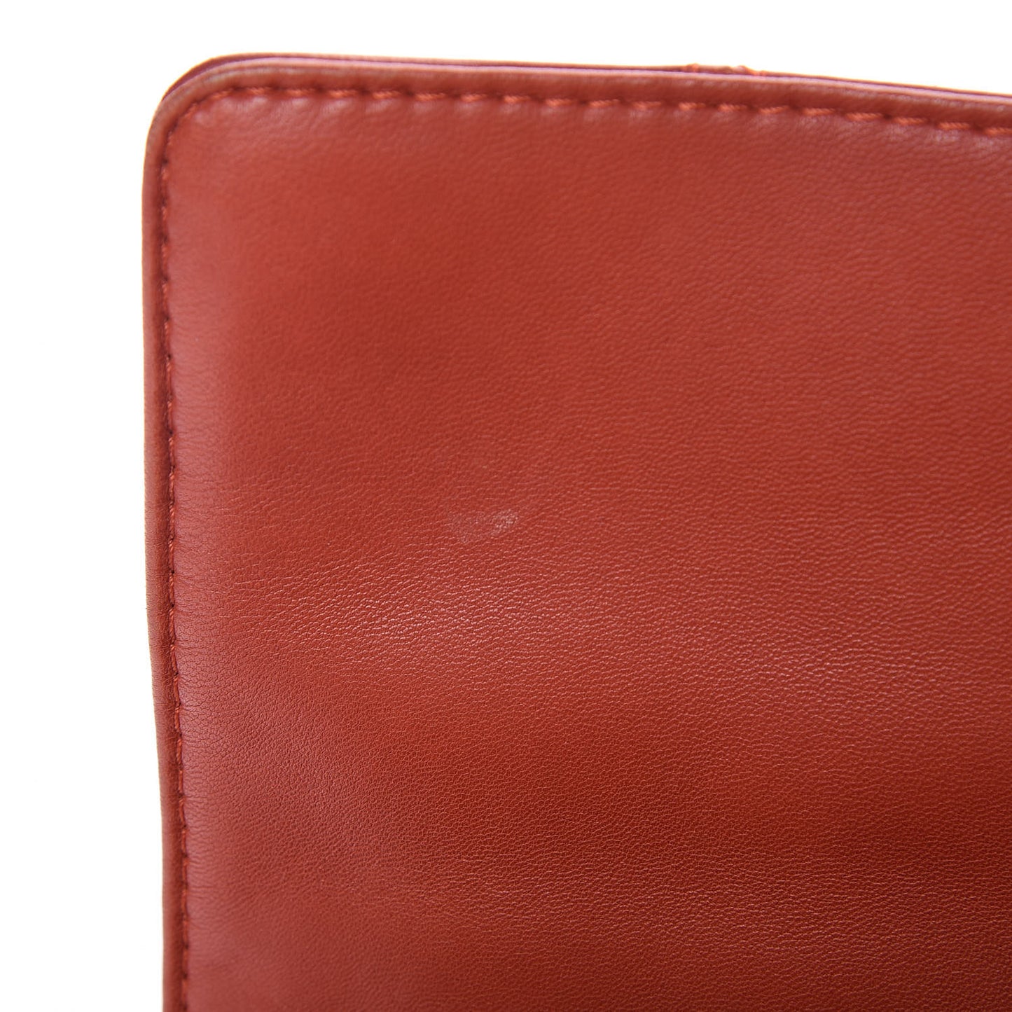 Lambskin Quilted Large Soft Touch Flap Dark Ochre