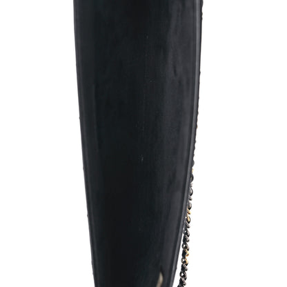 Chanel Lambskin Quilted Chain Around Tablet Holder Crossbody Black 4 of 11