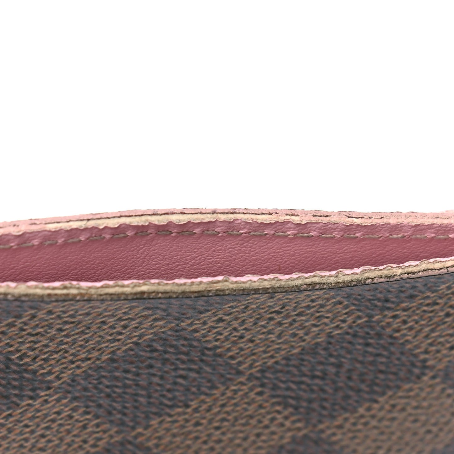 Damier Ebene Caissa Card Holder Rose Ballerine