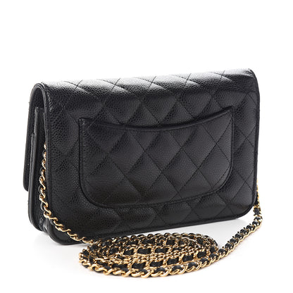 Chanel Caviar Quilted Wallet On Chain WOC Black 2 of 11