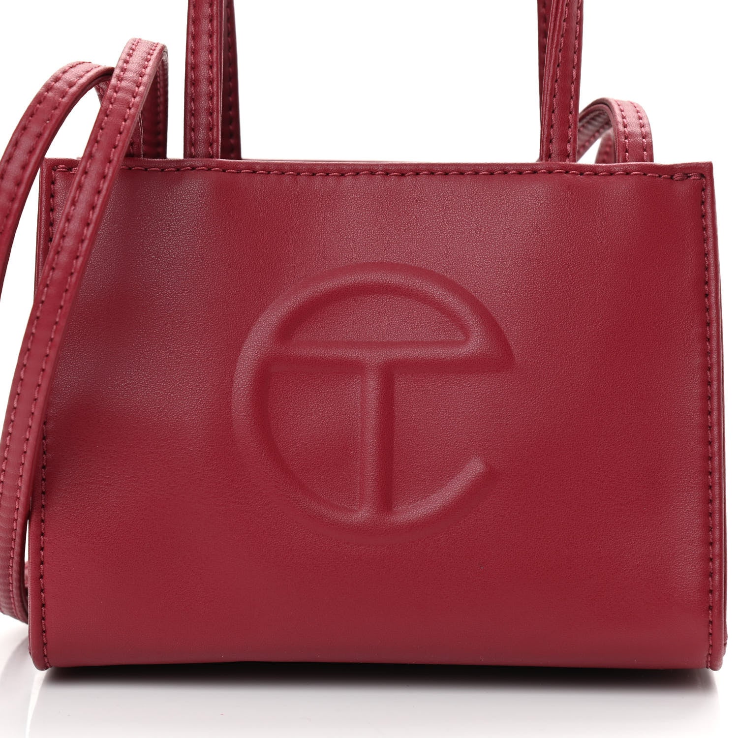 Telfar Vegan Leather Small Shopping Bag Oxblood 8 of 10