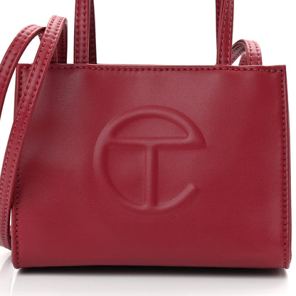 Telfar Vegan Leather Small Shopping Bag Oxblood 8 of 10