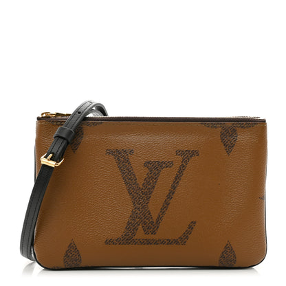 Louis Vuitton Reverse Monogram Giant Double Zip Pochette 1 of 9