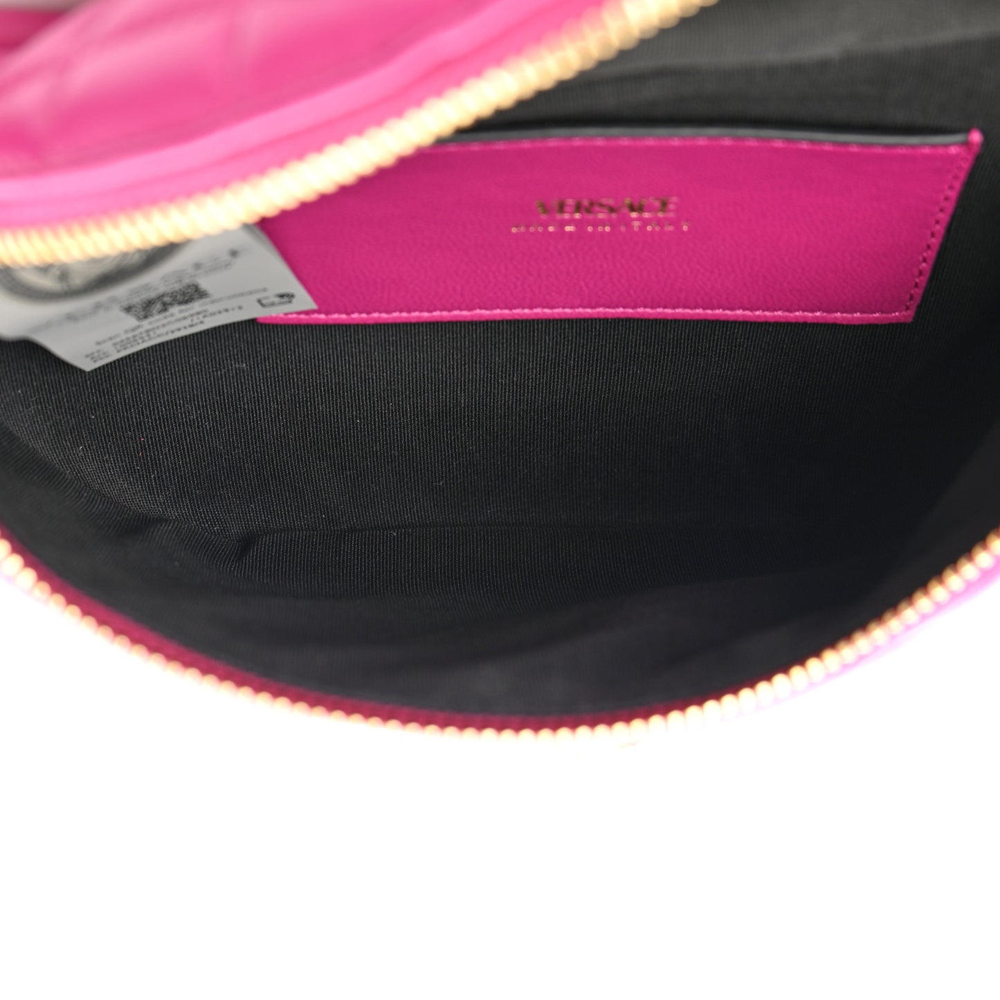 Nappa Quilted Medusa Belt Bag Pink