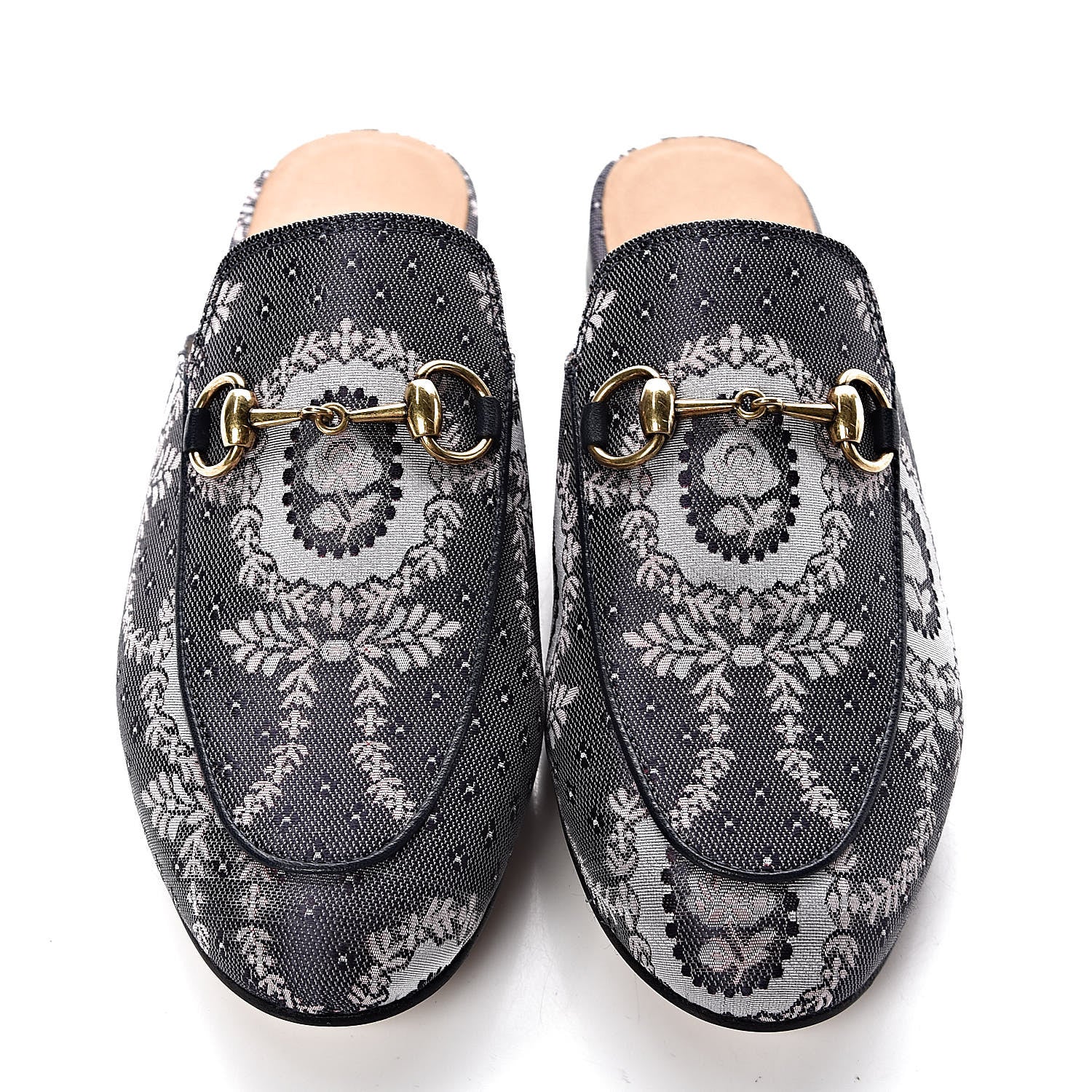Gucci Jacquard Floral Womens Princetown Slippers 34 Multicolor 5 of 9