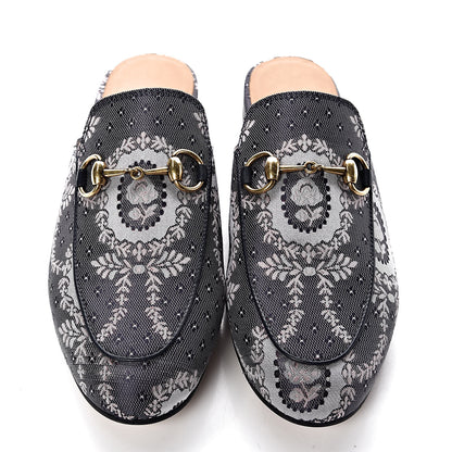 Gucci Jacquard Floral Womens Princetown Slippers 34 Multicolor 5 of 9