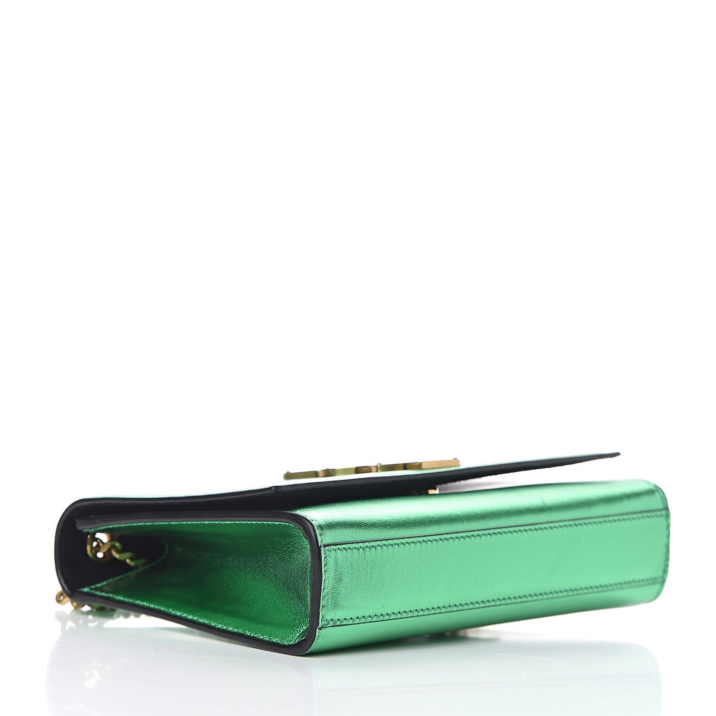 Nappa Silk Small Classic Monogram Kate Satchel Jasmine Green