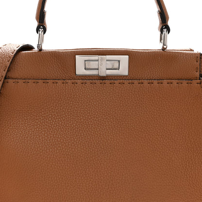 Fendi Cuoio Romano Selleria Bi-Color Medium Peekaboo Iconic Satchel Mou Deserto 8 of 12
