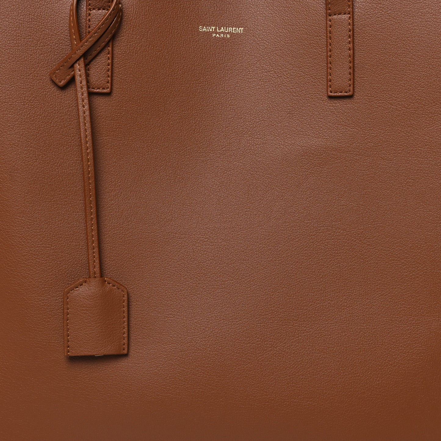 Calfskin Large Shopping Tote Dark Tan