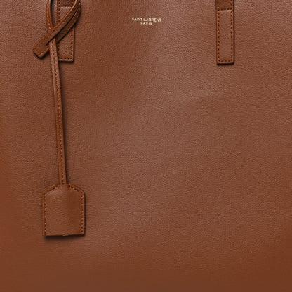 Saint Laurent Calfskin Large Shopping Tote Dark Tan 10 of 12