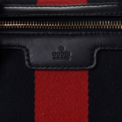 Gucci Monogram Vintage Web Small Boston Navy 8 of 11